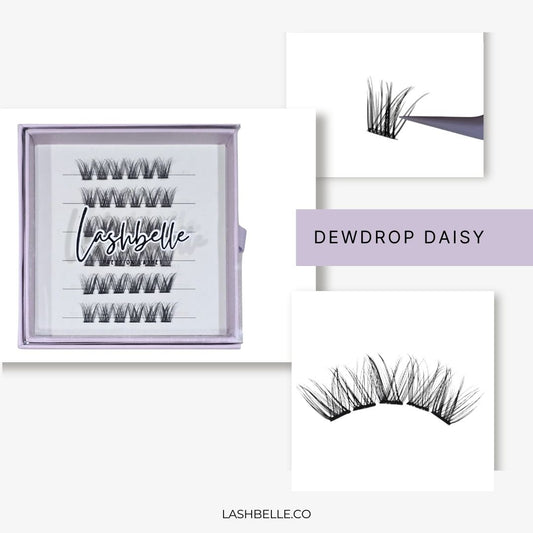 Dewdrop Daisy - Press-On Lashes | No Glue Needed | Hold Up to 10 Days