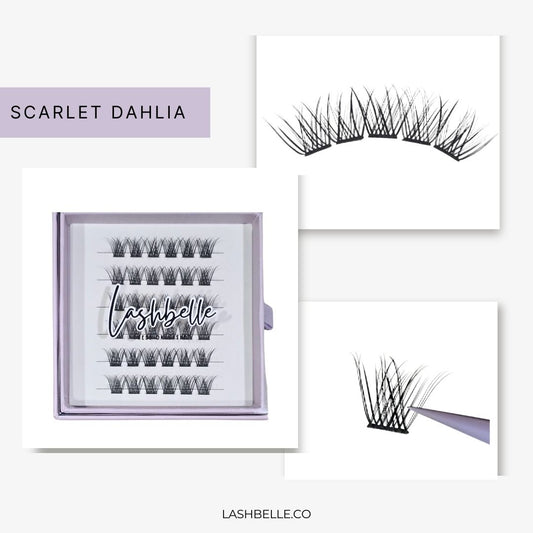 Scarlet Dahlia - Press-On Lashes | No Glue Needed | Hold Up to 10 Days