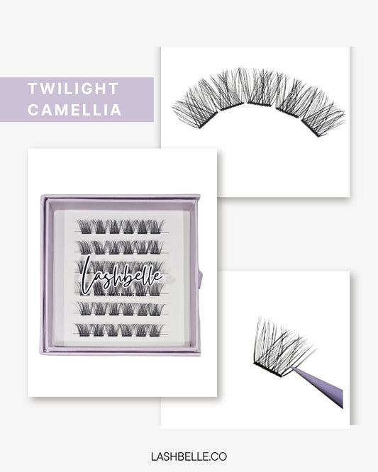 Twilight Camellia - Press-On Lashes | No Glue Needed | Hold Up to 10 Days