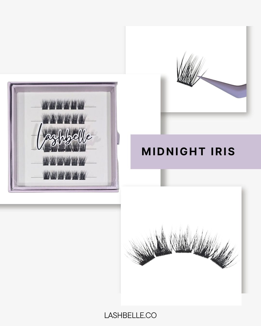 Midnight Iris - Press-On Lashes | No Glue Needed | Hold Up to 10 Days