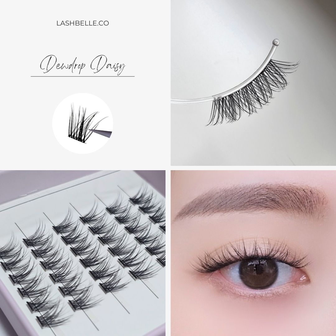 Dewdrop Daisy - Press-On Lashes | No Glue Needed | Hold Up to 10 Days
