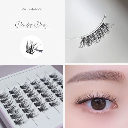 Dewdrop Daisy - Press-On Lashes | No Glue Needed | Hold Up to 10 Days