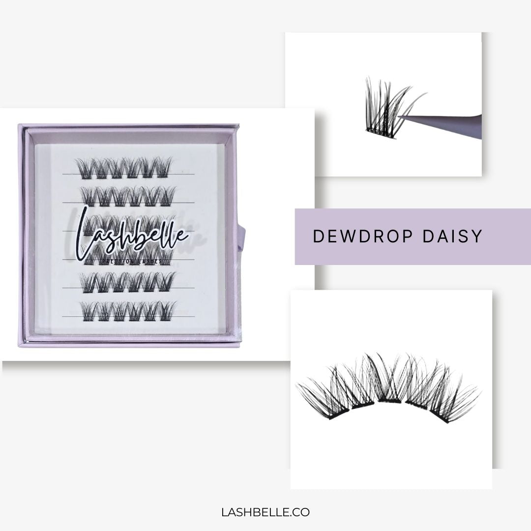 Dewdrop Daisy - Press-On Lashes | No Glue Needed | Hold Up to 10 Days