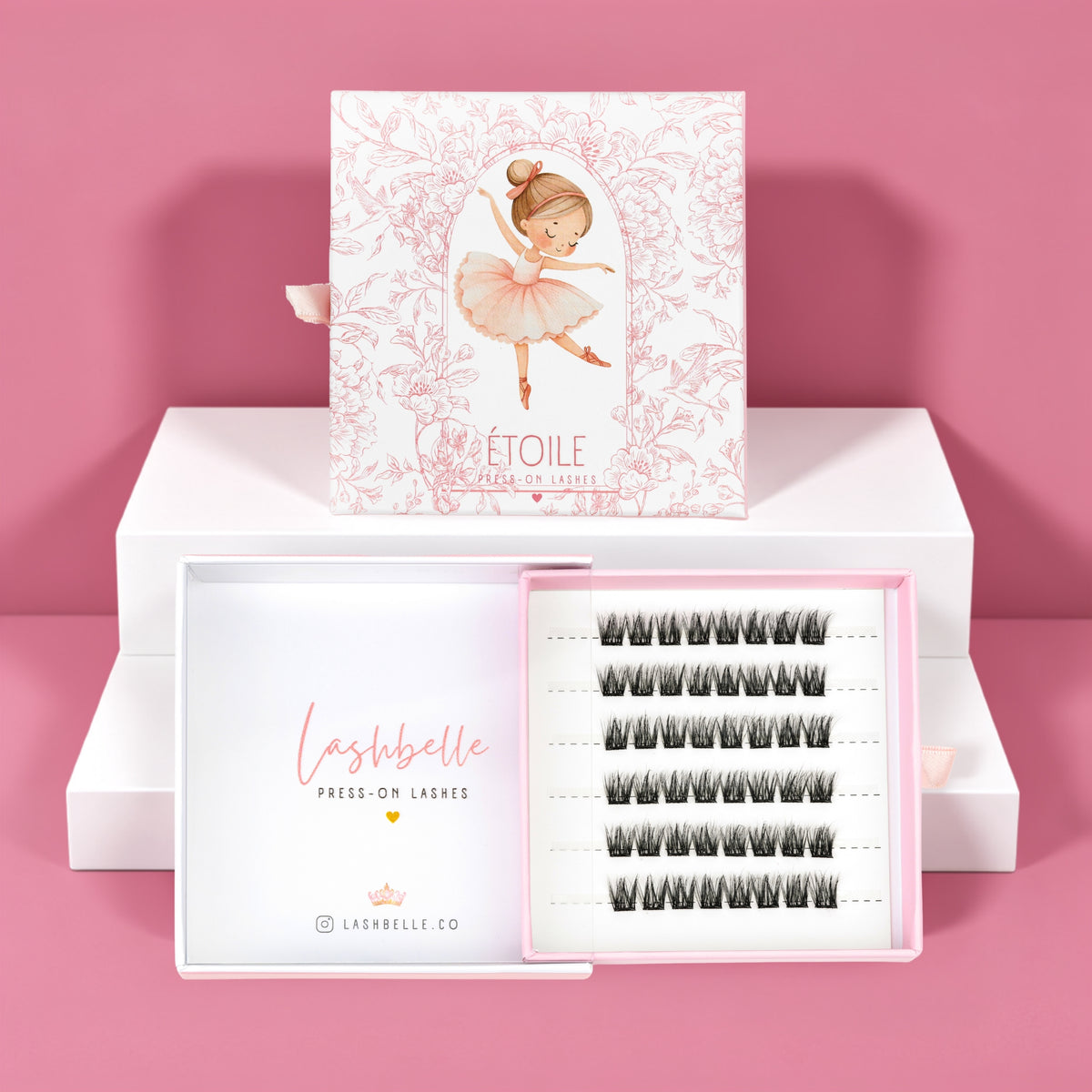 *PRE-ORDER _ Ballerina Series - ÉTOILE Press-On Lashes | No Glue Needed | Hold Up to 10 Days