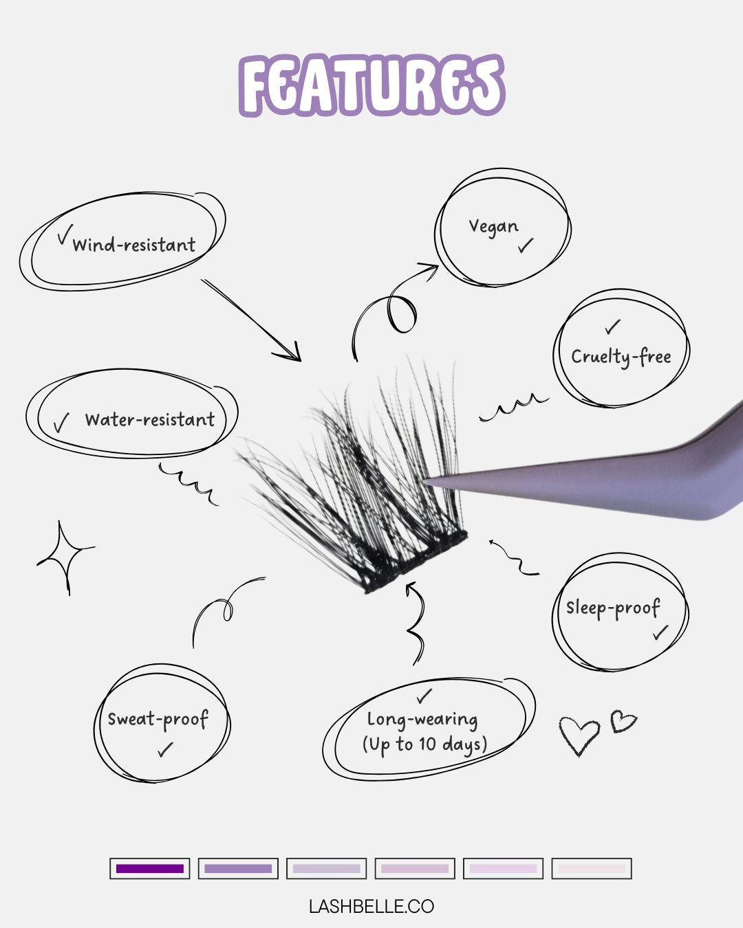 Scarlet Dahlia - Press-On Lashes | No Glue Needed | Hold Up to 10 Days