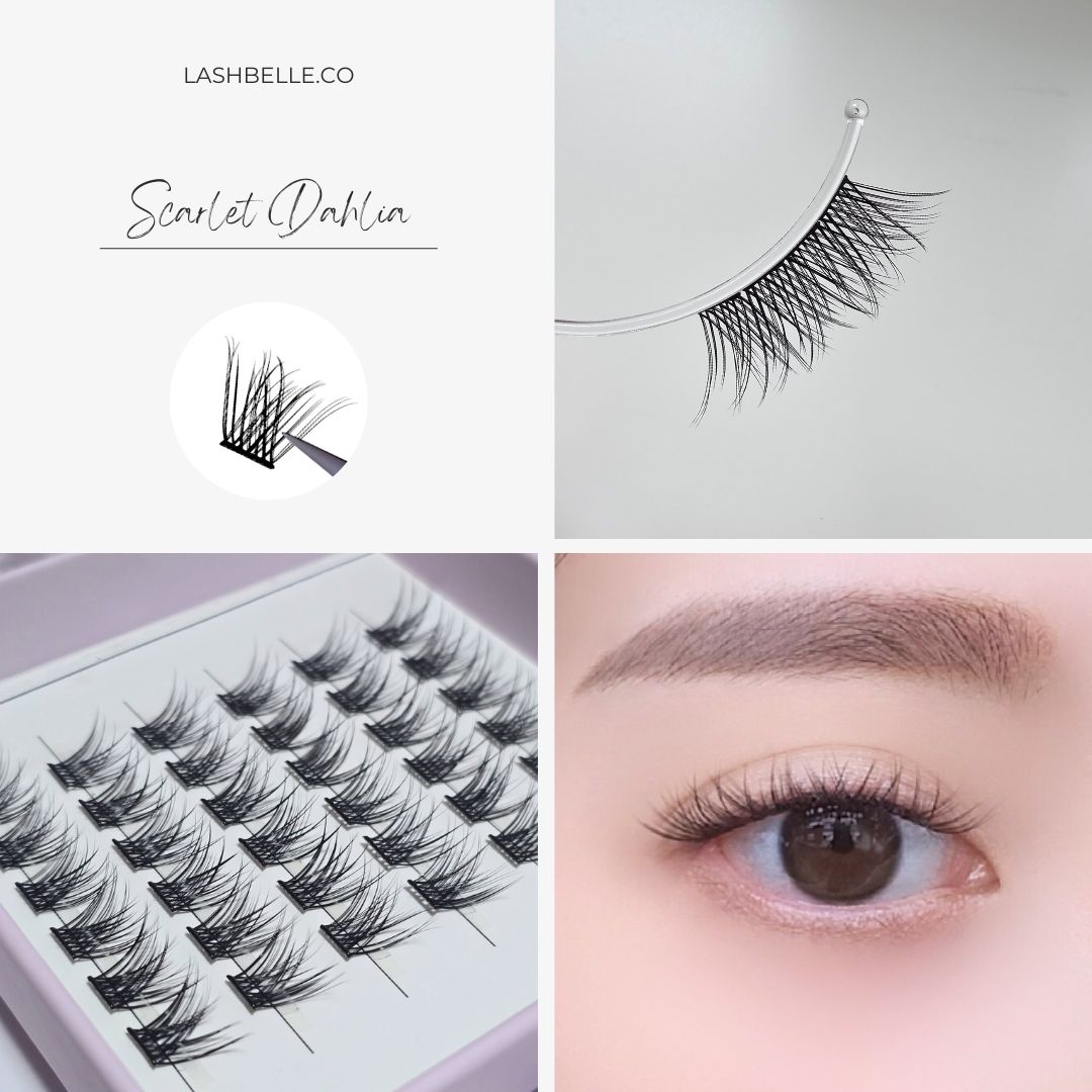 Scarlet Dahlia - Press-On Lashes | No Glue Needed | Hold Up to 10 Days