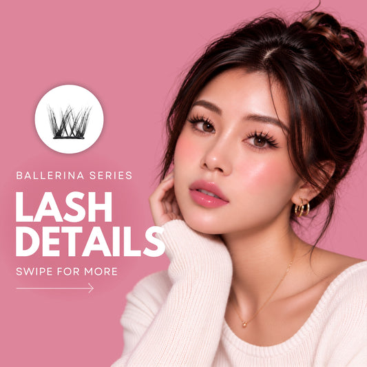 *PRE-ORDER _ Ballerina Series - TIARA Press-On Lashes | No Glue Needed | Hold Up to 10 Days