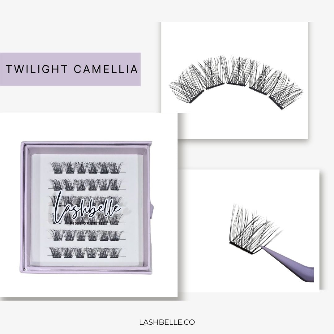 Twilight Camellia - Press-On Lashes | No Glue Needed | Hold Up to 10 Days