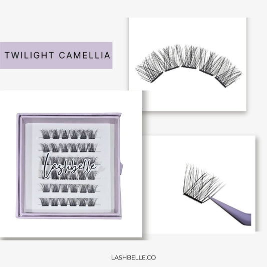 Twilight Camellia - Press-On Lashes | No Glue Needed | Hold Up to 10 Days